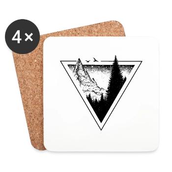 TRIANGLE - Coasters (set of 4) - white - Front