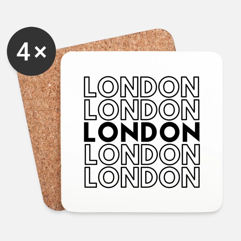 London - Untersetzer (4er-Set) - Weiß
