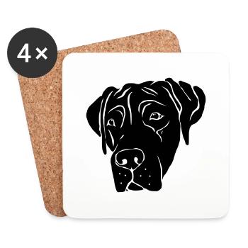 Presa Canario - Dessous de verre (lot de 4) - blanc - Devant