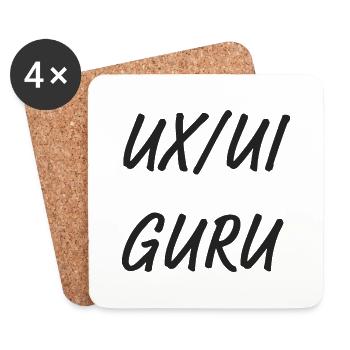 UX/UI Guru - Untersetzer (4er-Set) - Weiß - Vorne