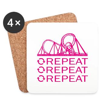 Rollercoaster Roller Coaster - Coasters (set of 4) - white - Front