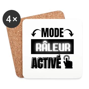 mode râleur - Dessous de verre (lot de 4) - blanc - Devant