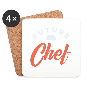 Pastry Gourmet Commis Chef Future Chef Cooking Coo - Coasters (set of 4) - white - Front