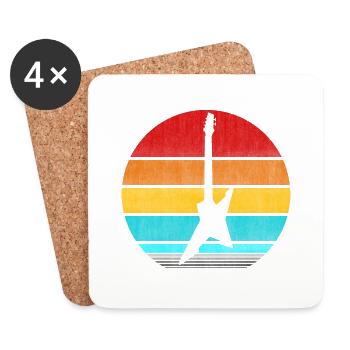 electric guitar - Coasters (set of 4) - white - Front