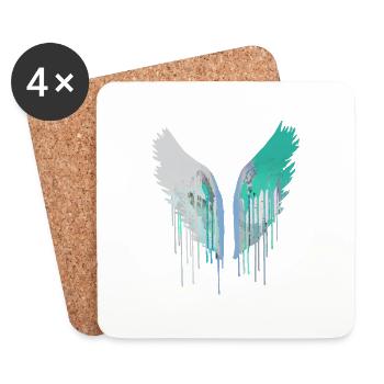 engelsflügel,flügel,angelwings,bunt,graffiti - Untersetzer (4er-Set) - Weiß - Vorne