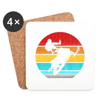 snowmobile - Coasters (set of 4) - white - Front