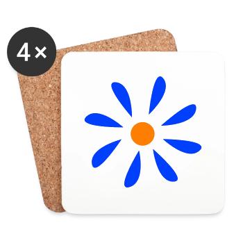 Peace, Sun, Ukraine - Coasters (set of 4) - white - Front