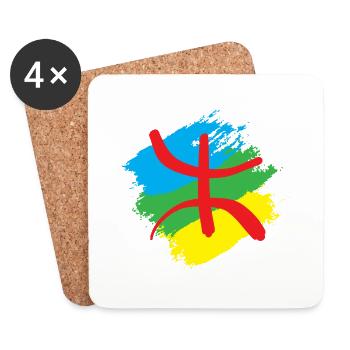Stylized Amazigh flag - Coasters (set of 4) - white - Front