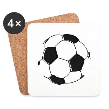 Football Ball Football player Football fan Sport 1 - Coasters (set of 4) - white - Front