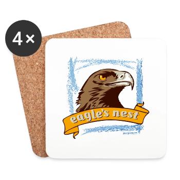 Eagles Nest Kehlstein Kehlsteinhaus Berchtesgaden - Coasters (set of 4) - white - Front