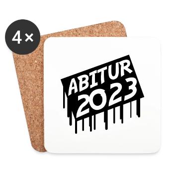 Abitur 2023 - Untersetzer (4er-Set) - Weiß - Vorne