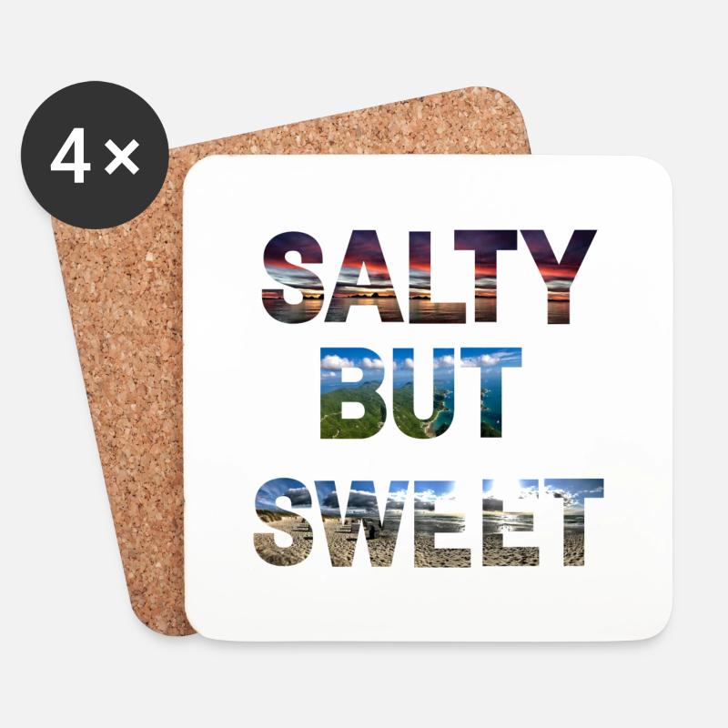 salty but sweet - Untersetzer (4er-Set) - Weiß