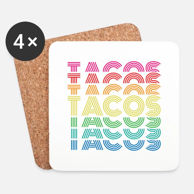 Tacos - Coasters (set of 4) - white