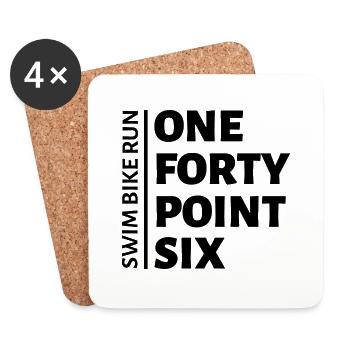 Triathlon Swim Bike Run Marathon - Coasters (set of 4) - white - Front