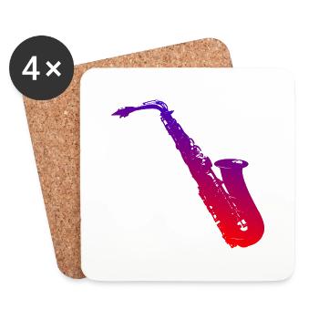 Saxophone - Coasters (set of 4) - white - Front