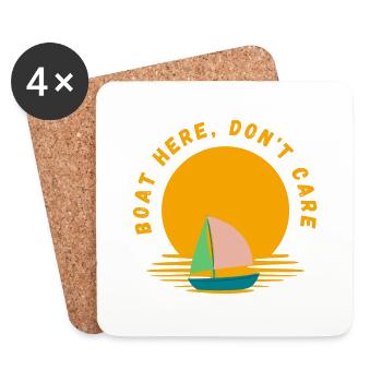 Sweet Sunset with boat combined Design - Untersetzer (4er-Set) - Weiß - Vorne