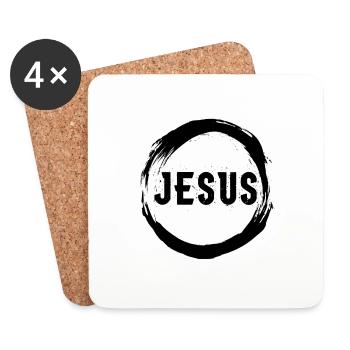 jesus - Coasters (set of 4) - white - Front