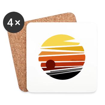 marcher sur le soleil - Dessous de verre (lot de 4) - blanc - Devant