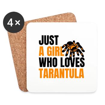 JUST A GIRL WHO LOVES TARANTULA - Coasters (set of 4) - white - Front