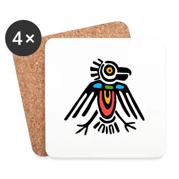 Mayan Culture, Latin America - Coasters (set of 4) - white - Front