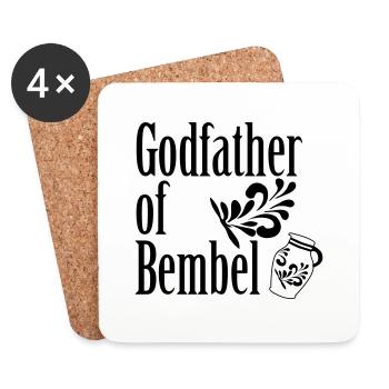Godfather of Bembel #FrankfurtShirts - Untersetzer (4er-Set) - Weiß - Vorne