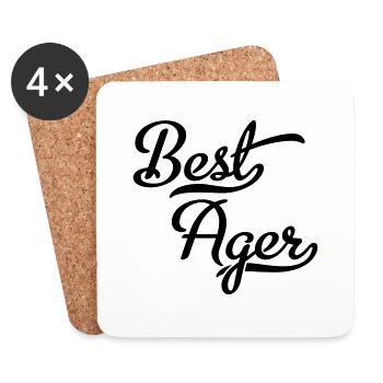 Meilleurs Agers - Dessous de verre (lot de 4) - blanc - Devant