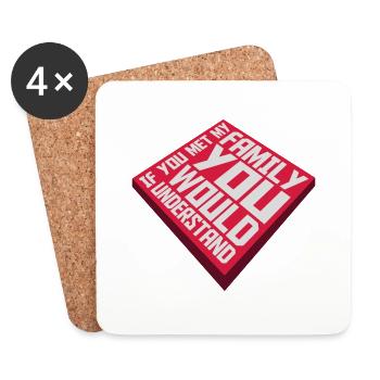 you would understand quote - Coasters (set of 4) - white - Front