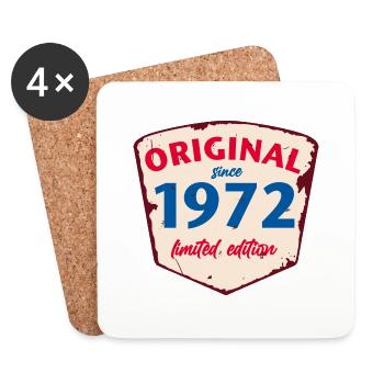 1972 Blechschild - limeted edition - Vintage - Coasters (set of 4) - white - Front