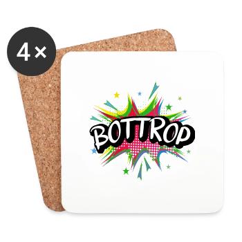 Bottrop Deutschland Stadt Pop Art Comic Kunst - Untersetzer (4er-Set) - Weiß - Vorne