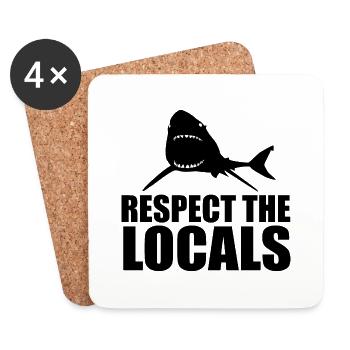 Respectez la citation amusante des habitants - Dessous de verre (lot de 4) - blanc - Devant