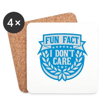 I dont care fact - Untersetzer (4er-Set) - Weiß - Vorne