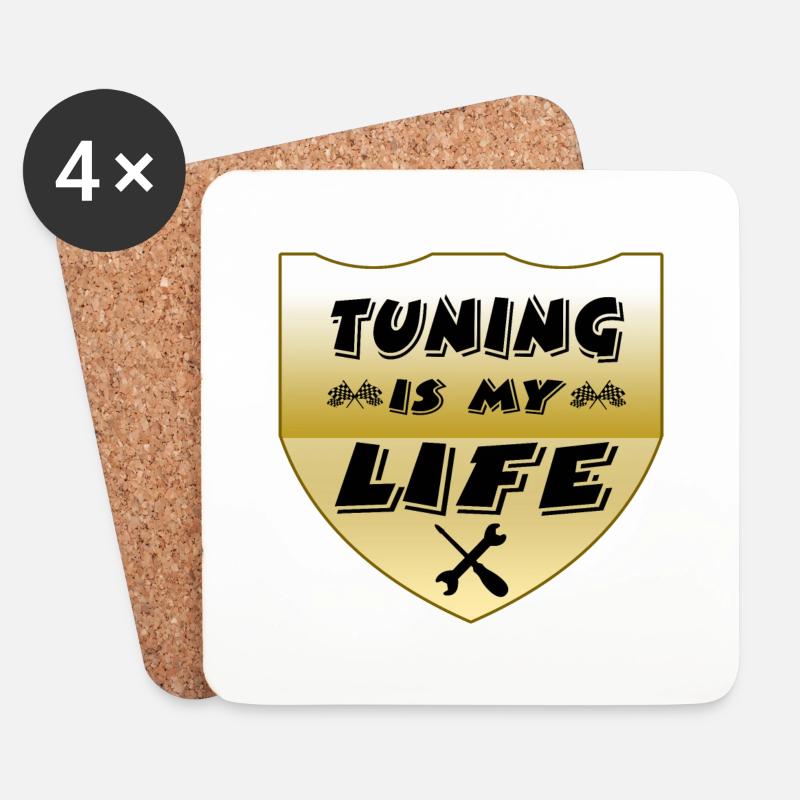 Tuning - Untersetzer (4er-Set) - Weiß