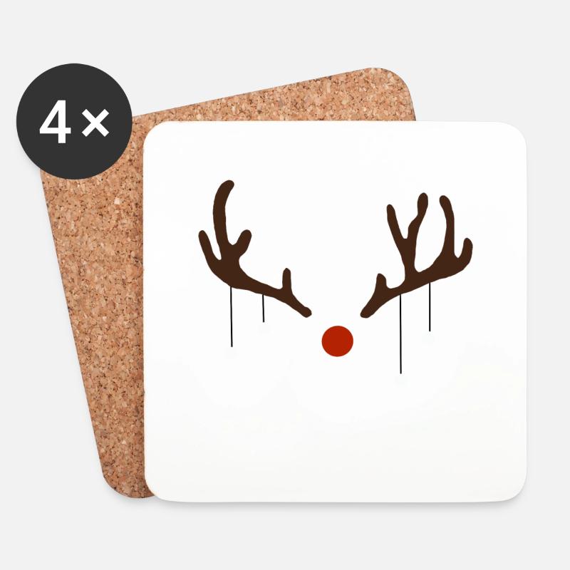 Ho ho ho! - Untersetzer (4er-Set) - Weiß