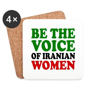 Be the voice of iranian women - Coasters (set of 4) - white - Front