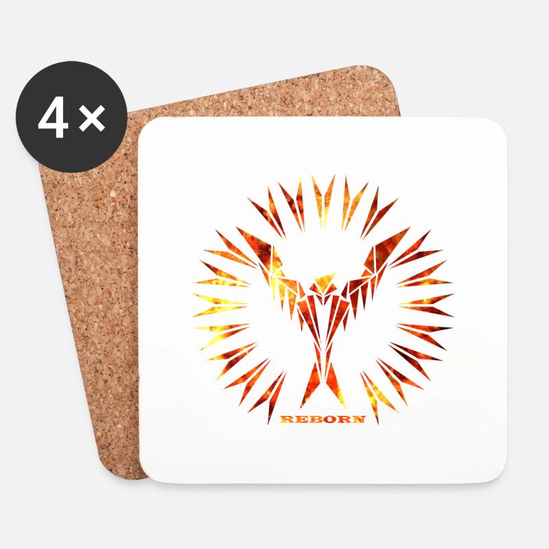 Phönix wird wiedergeboren - Untersetzer (4er-Set) - Weiß