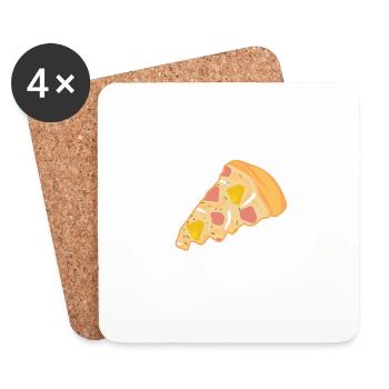 In Pizza we trust - Coasters (set of 4) - white - Front