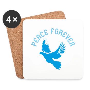 Pigeon Peace Forever - Dessous de verre (lot de 4) - blanc - Devant