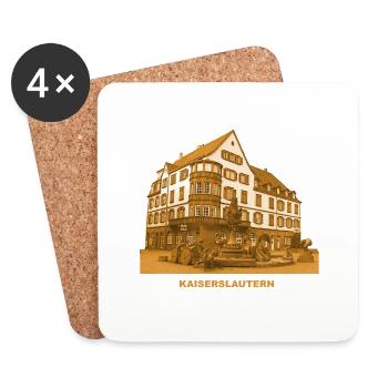 Kaiserslautern Kaiserbrunnen North Rhine-Westphalia - Coasters (set of 4) - white - Front