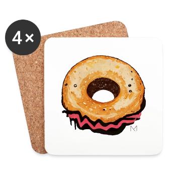 donuttee - Dessous de verre (lot de 4) - blanc - Devant