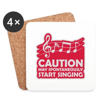 may spontaneously start singing - Untersetzer (4er-Set) - Weiß - Vorne