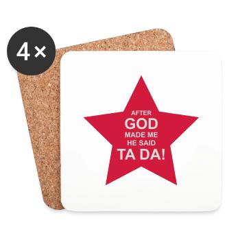 after god made me - Untersetzer (4er-Set) - Weiß - Vorne