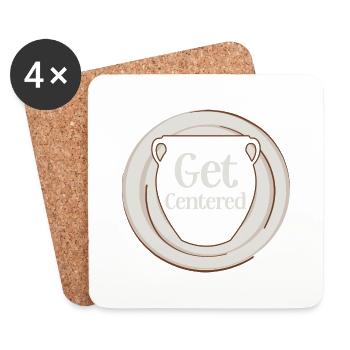 Get Centered Ceramics Artist Pottery - Dessous de verre (lot de 4) - blanc - Devant