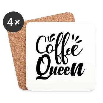Coffee Queen - Coasters (set of 4) - white - Front