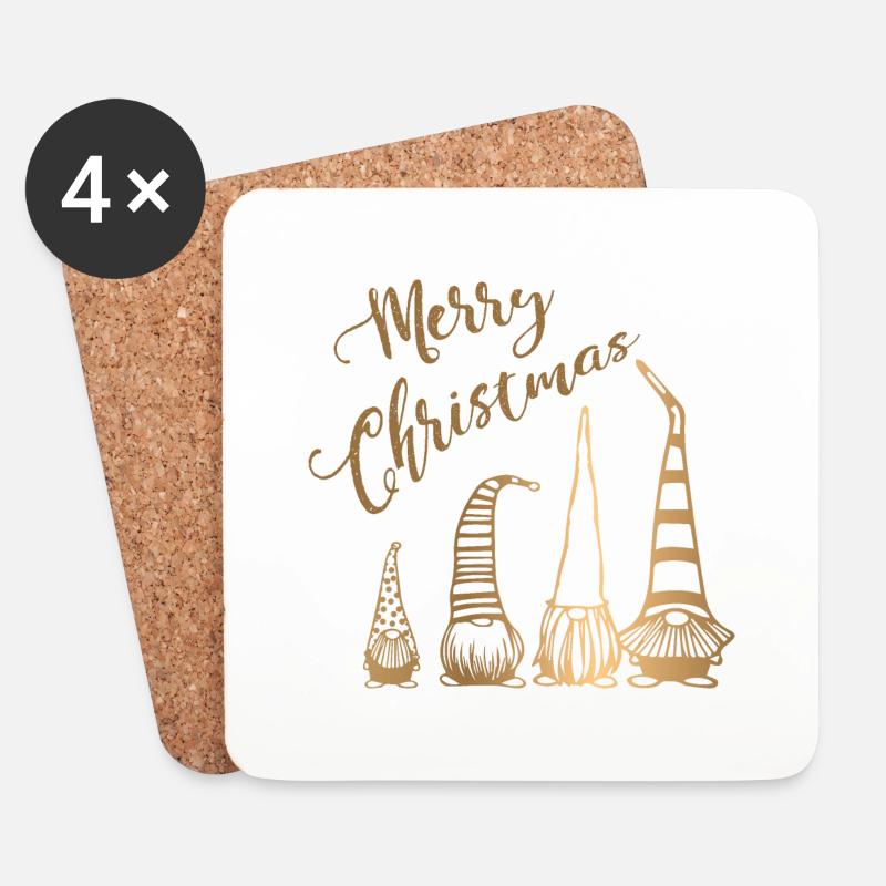 FELIZ NAVIDAD - Coasters (set of 4) - white