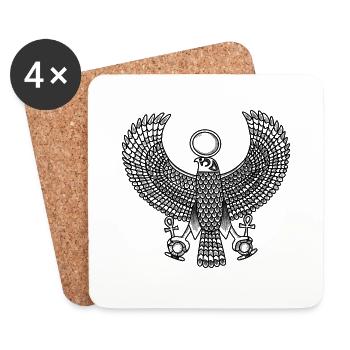 Horus Falke Ägypten Gott Gottheit Design - Untersetzer (4er-Set) - Weiß - Vorne