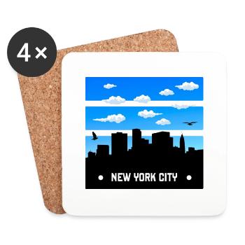New York City - Coasters (set of 4) - white - Front