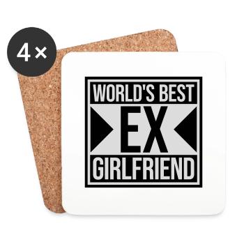 worlds best ex girlfriend - Untersetzer (4er-Set) - Weiß - Vorne