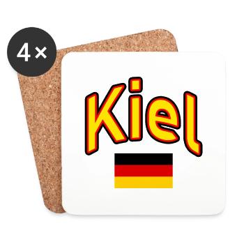 Kiel deutschland flagge - Untersetzer (4er-Set) - Weiß - Vorne