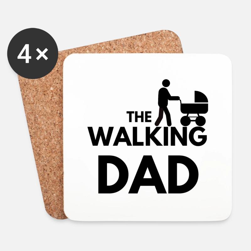 Der wandelnde Vater - Untersetzer (4er-Set) - Weiß