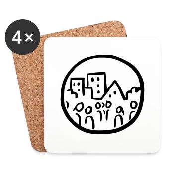 Home - Dessous de verre (lot de 4) - blanc - Devant